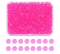 PATIKIL Perles Bicone Verre Cristal 1000 pièces 4mm Rouge Rose