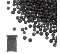 PATIKIL Perles de Mousse, Boules de Mousse 7-9 mm, Mini Billes Perles en polystyrène pour Fournitures Artisanales DIY décoration de Mariage fête Art Fait Maison, Noir