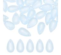 PATIKIL Perles En Forme De Larme, 50Pcs Pendentifs Cristal Larme Perles Percées En Verre Tchèque Pour DIY Fabrication De Bijoux Bracelets Colliers Boucles D'Oreilles Artisanat, Blue