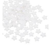 PATIKIL Perles en Forme d'Étoile en Acrylique, 200 Pièces Perles d'Amitié en Forme d'Étoile pour l'Artisanat, Perles Espacées à Gros Trou pour la Décoration d'Art et d'Artisanat DIY, Blanc