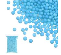 PATIKIL Perles en mousse de 7 à 9 mm, mini petites boules de polystyrène pour loisirs créatifs, décoration de fête de mariage, art fait maison, bleu
