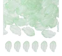 PATIKIL Perles En Verre En Forme De Feuille, 100Pcs Charmes Mignons En Cristal Feuille, Perles Spacer Transparentes Tchèques Pour DIY Fabrication De Bijoux Bracelets, Dégradé Vert