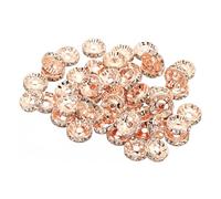 PATIKIL Perles Intercalaires de 10 mm, 100 Pcs, Perles Intercalaires Rondelles en Verre, Petites Perles Intercalaires en Cristal en Vrac Pour La Fabrication de Colliers, DIY, Doré Rose