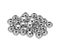 PATIKIL Perles Lisses Rondes, 30 Pièces, 8 mm OD, 3 mm ID, en Acier Inoxydable 304, Perles Métalliques Sans Soudure pour la Fabrication de Bracelets, Colliers, Bijoux, Argentées