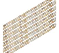 PATIKIL Perles Tube Pierre Naturelle 4x2mm, Perles Cylindre Pierre Naturelle Lapis Lazuli, Perles Tube Turquoise Synthétique pour Fabrication, Marron, 80 Pièces