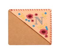 PATIKIL personnalisés Brodé Coin Marque-page, Mignon Fleur Feutre Cousu Triangle Fait Main Livre Page Marque pour Femmes Hommes Livre Amant Professeur, Rose, Lettre N