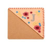 PATIKIL personnalisés Brodé Coin Marque-page, Mignon Fleur Feutre Cousu Triangle Fait Main Livre Page Marque pour Femmes Hommes Livre Amant Professeur, Rose, Lettre J