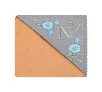 PATIKIL personnalisés Brodé Coin Marque-page, Mignon Fleur Feutre Cousu Triangle Livre Marque Page Marqueur pour Femmes Hommes Livre Amoureux Professeurs, Gris, Lettre N