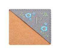 PATIKIL personnalisés Brodé Coin Marque-page, Mignon Fleur Feutre Cousu Triangle Livre Marque Page Marqueur pour Femmes Hommes Livre Amoureux Professeurs, Gris, Lettre P