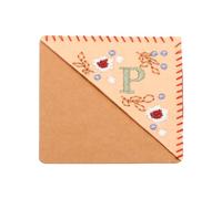 PATIKIL personnalisés Brodé Coin Marque-page, Mignon Fleur Feutre Cousu Triangle Livre Marque Page Marqueur pour Femmes Hommes Livre Amoureux Professeurs, Rose, Lettre P