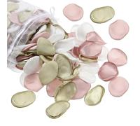 PATIKIL Pétales Rose Soie, 500 Pack pétales Fleurs artificielles Fausse Fleur Panier pétales pour décoration Mariage Dîner Table Allée Scatter, Lotus Rose/Vert Clair/Blanc