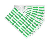 PATIKIL Petit Flèche Autocollant Étiquette 1,2x0,5", 180 pcs Adhésif Couleur Codage Signe Autocollant pour Gaz Débit Direction Inspection Défaut Marquage, Vert