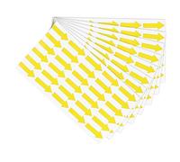 PATIKIL Petit Flèche Autocollant Étiquette 1,2x0,5", 180 pcs Adhésif Couleur Codage Signe Autocollant pour Gaz Débit Direction Inspection Défaut Marquage, Jaune