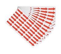 PATIKIL Petit Flèche Autocollant Étiquette 1,2x0,5", 180 pcs Adhésif Couleur Codage Signe Autocollant pour Gaz Débit Direction Inspection Défaut Marquage, Rouge