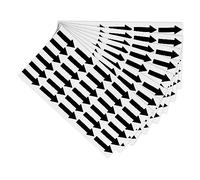 PATIKIL Petit Flèche Autocollant Étiquette 1,2x0,5", 450 pcs Adhésif Couleur Codage Signe Autocollant pour Gaz Débit Direction Inspection Défaut Marquage, Noir