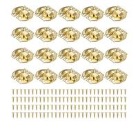 PATIKIL Petit Loquet à Bascule pour Boîte en Métal, 20 Pcs Loquet à Loquet Vintage Avec Vis de Montage pour Armoire à Bijoux en Bois, Boîte à Outils, Boîte Ordinaire, Doré