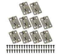 PATIKIL Petites Charnières Bout 24mm, 10 Pcs Mini Charnière avec Vis pour Boîtes à Bijoux en Bois, Portes de Tiroir d'Armoire, Portail, Brun