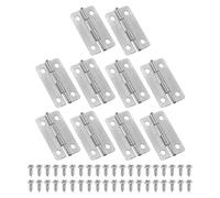 PATIKIL Petites Charnières Bout 30mm, 10 Pcs Mini Charnière avec Vis pour Boîtes à Bijoux en Bois, Portes de Tiroir d'Armoire, Portail, Argenté