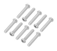 PATIKIL Phillips Pan Head Screws, 40 Pack M3-0.5 x 30mm 304 Stainless Steel 18-8 Full Thread, Pan Head Machine Phillips Drive Screw