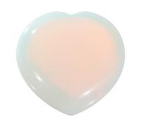 PATIKIL Pierre De Cristal Naturelle En Forme De Coeur, Mini Pierre Précieuse Polie De 1.6 Pouce, Pierre De Poche Gravée Pour Femmes Cadeaux Méditation, Opalite