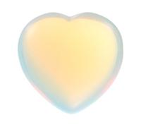 PATIKIL Pierre de cristal naturelle en forme de cœur, 3,1 cm, mini pierre précieuse d'amour polie, pierre de poche gravée pour femme, cadeau de méditation, blanc transparent
