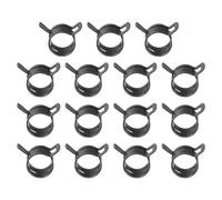 PATIKIL Pinces de serrage à ressort pour tuyau de 15-17mm de diamètre extérieur, 15 Pack Clips de bande de tension constante en silicone pour tuyau d'air, tuyau d'eau, noir