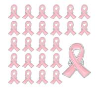 PATIKIL Pink Ribbon Pins, 25 Pcs Awareness Pins With Secure Clutch Back Enamel Lapel Brooch Pour Public Charity Support Fundraiser Events