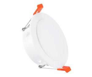 PATIKIL Plaque de Couverture de Plafond à Ressort de 3,3 Pouces, Garniture de Clarté Encastrée Encastré avec Boucle Adaptée aux Ouvertures de Plafond en Verre Rond de 90 à 105 mm, Blanc