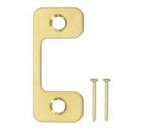PATIKIL Plaque de gâche pour loquet 1" x 2,24", 1 plaque de gâche réglable avec vis en acier inoxydable pour serrures électroniques plaque de sécurité pour logement et location, couleur or