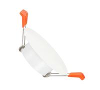 PATIKIL Plaque de plafond en métal de 5,1 cm, garniture de lumière encastrée pour montage mural, panneau décoratif avec clips à ressort pour ouvertures de trous ronds de 5,6 à 7,1 cm, blanc mat