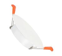 PATIKIL Plaque de plafond en métal de 6,6 cm, garniture de lumière encastrée pour montage mural, panneau décoratif avec clips à ressort pour trous ronds de 7,1 à 7,9 cm, blanc mat