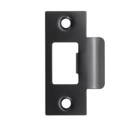 PATIKIL Plaque de serrure de porte 2-3/4" pour utilisation Grand trou Noir | 1 pièce, Plaque de serrure de pêne dormant en T, Plaque de recouvrement de porte, en acier inoxydable