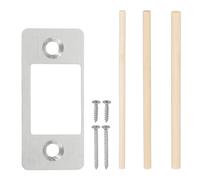 PATIKIL Plaque gâche pour serrure à pêne dormant 1" x 2,24" Argent | 1" jeu, Plaques arrière porte acier inoxydable pour serrures électroniques, gâche réglable avec vis, Plaque gâche sécurité