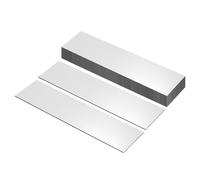 PATIKIL Plaques de Nom Vierges de 8"X2", 30 Pcs Plaque de Nom Personnalisée Rectangle Gravure Laser Blanks pour Plaques de Nom Personnalisées Porte de Bureau, Argent, Noir