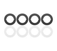 PATIKIL Plaques De Poignée De Porte, 4 Pcs Couvercle Rond Pour Porte Target Double Face Kit De Réparation Poignée Couvercle Remplissage Fixation Réparation Plaque Arrière, Noir