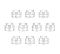PATIKIL Plastic Cord Lock, 10 Pack Double Hole Spring Cord Toggle Stopper Slider Stops Fastener End for Paracord, Camping, Hiking, Shoelace Replacement, Clear