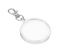 PATIKIL Plastique Pièce Support Porte-clés, Ronde Pièce Étui avec Clé Bague Boucle Médaillon Porte pour Pièces Bijoux, Argent