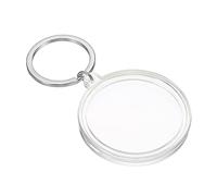 PATIKIL Plastique Pièce Support Porte-clés, Ronde Pièce Étui avec Clé Bague Médaillon Porte pour Pièces Bijoux, Argent