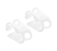 PATIKIL Plastique Tube Tuyau Colliers, 2pcs 3/8" - 5/8" Tube OD Réglable Précis Débit Contrôle Tuyau Pince Agrafe pour Laboratoire Pincement Valve, Blanc