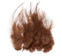 PATIKIL Plumes Colorées pour Loisirs Créatifs, 100PCS Plume de Coq en Vrac Décorative, Décorations Mariage Maison Jardin Fête Artisanat DIY Attrape-Rêves Boucles d'oreilles, Brun Foncé