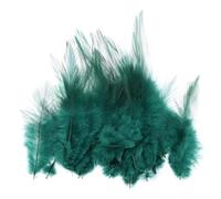 PATIKIL Plumes Colorées pour Loisirs Créatifs, 100PCS Plume de Coq en Vrac Décorative, Décorations Mariage Maison Jardin Fête Artisanat DIY Attrape-Rêves Boucles d'oreilles, Vert Foncé