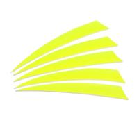 PATIKIL Plumes de flèche 50 Pcs 5 Pouces Flèche Plume Dinde Aile Droite Empennage Jaune Fluorescent pour Tir sur Cible DIY