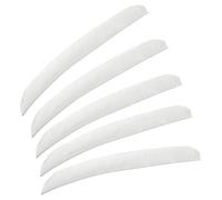 PATIKIL Plumes de flèche, Lot de 50 Plumes de Dinde de 11 Pouces pour Flèches d'Archery à Ailettes Gauches en Forme de Bouclier pour Le Tir sur Cible DIY, Blanc