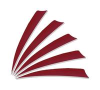 PATIKIL Plumes de flèches 4 Pouces, Lot de 25, Plumes de flèche Droite, Accessoires de tir à l'arc pour Le tir à la Cible, Chasse, Rouge