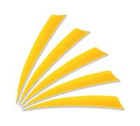 PATIKIL Plumes de flèches 4 Pouces, Lot de 25, pour Aile Droite, Plumes de Dinde, Accessoires de tir à l'arc pour Le tir à la Cible, Chasse, Jaune