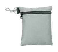PATIKIL Poche De Golf Tee 6.7x5.5 Pouce, Sac De Golf À Fermeture Éclair avec Clip Homard en Métal pour Hommes Femmes Porte-Valeurs, Gris