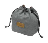 PATIKIL Pochette Souple pour Appareil Photo, Taille L, Étui de Protection Antichoc avec Cordon de Serrage en Flanelle Compatible avec Les Objectifs d'Appareil Photo Nikon, Gris