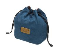 PATIKIL Pochette Souple pour Appareil Photo, Taille L, Étui de Protection Antichoc avec Cordon de Serrage en Flanelle Compatible avec Les Objectifs d'Appareil Photo Nikon, Bleu