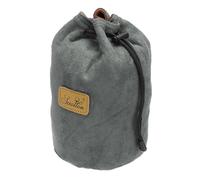 PATIKIL Pochette Souple pour Appareil Photo, Taille M, Étui de Protection Antichoc avec Cordon de Serrage en Flanelle Compatible avec Les Objectifs d'Appareil Photo Nikon, Gris (Rond)