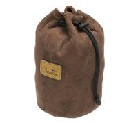 PATIKIL Pochette Souple pour Appareil Photo, Taille S, Étui de Protection Antichoc avec Cordon de Serrage en Flanelle Compatible avec Les Objectifs d'Appareil Photo Nikon, Marron (Rond)